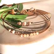 Bracelet Semainier Multi-Rangs avec Perles Naturelles