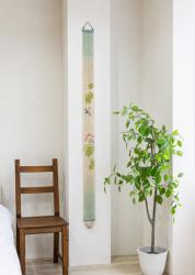 Décoration japonaise artisanale Merle Bleu & Fleurs 10×170 cm 