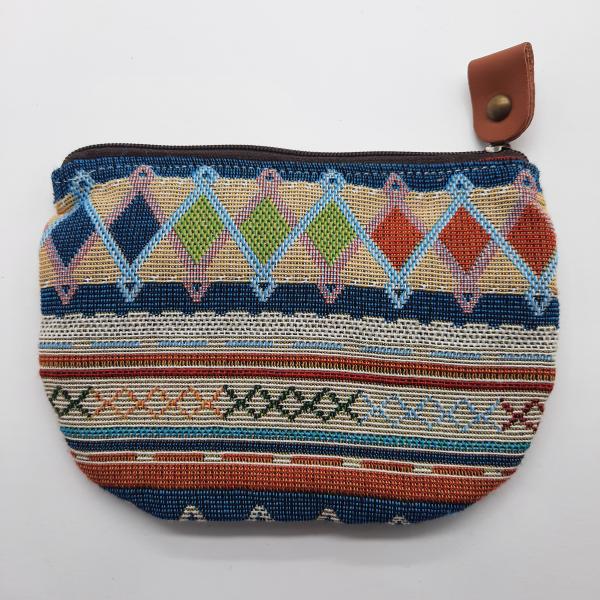 Porte monnaie motif INCA motifs gomtriques losanges