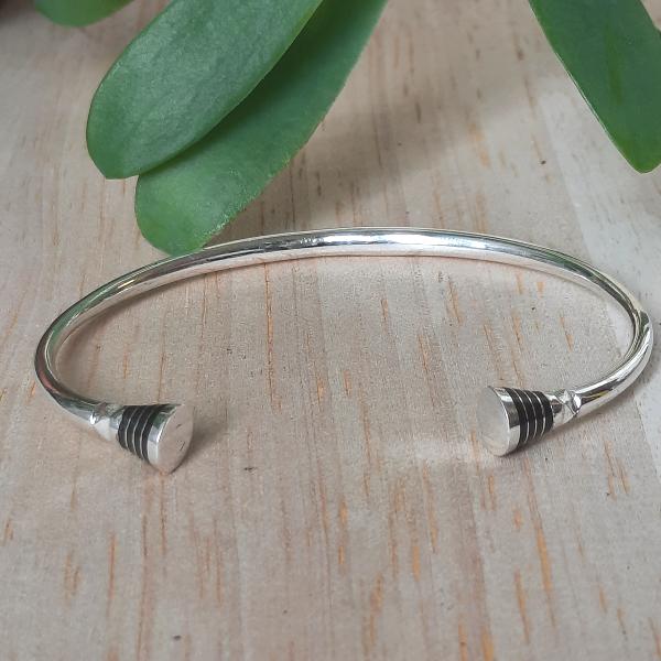 Bracelet touareg argent et ébène Zinder