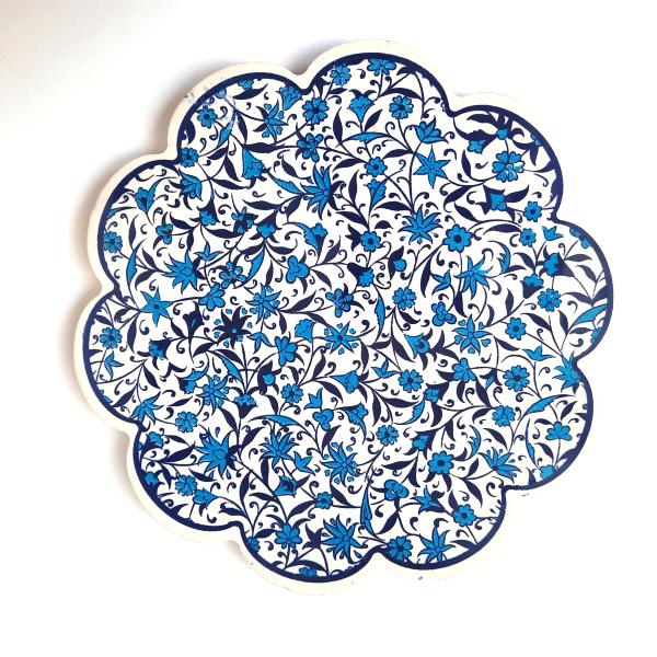 Dessous de plat Iznik fait à la main fleur 19,5cm