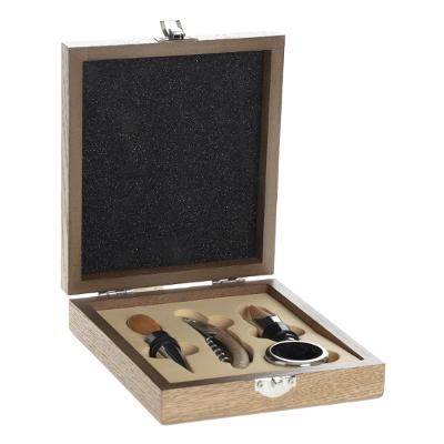 Coffret bois du sommelier 4 pièces