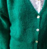 Gilet col V boutonné vert menthe - taille unique