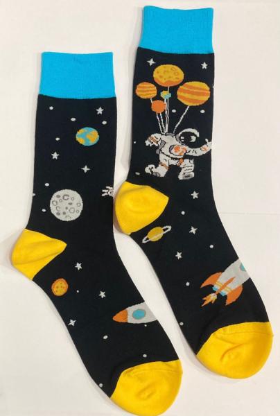 Chaussettes homme astronaute dans l'espace 