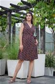 Robe courte cache coeur femme OISEAUX