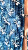 Veste indienne matelassée réversible bleue