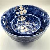 Bol bleu Sakura blanc diam 10,5 cm