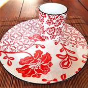 Set de 3 assiettes “Shanghai” 20 cm – Élégance asiatique et raffinement artisanal