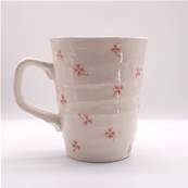 Tasse japonaise motif trèfles roses 10cm