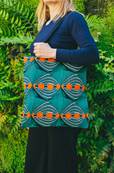 Sac Tote BAG en tissus africain WAX, vert