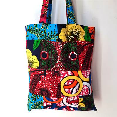 Tote bag patchwork wax multicolore