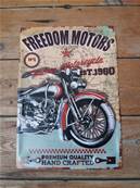 Plaque métal 28x40 vintage "FREEDOM MOTORS".