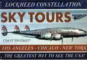 Plaque mtal 20x30 vintage SKY TOURS.