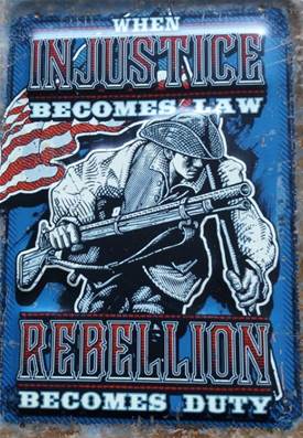 Plaque métal 28x40 vintage REBELLION.