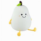 Veilleuse enfant Poire LED en silicone tactile USB