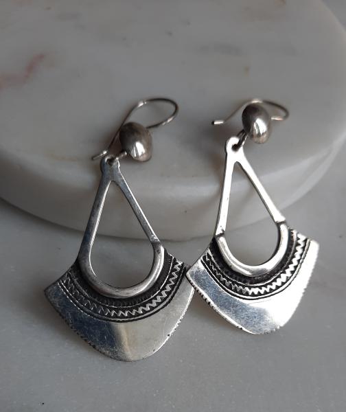 Boucles d'oreilles Touareg argent massif 43002