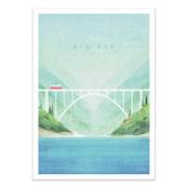 Affiche visit Big Sur USA 30x40cm Henry Rivers