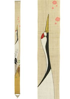 Décoration artisanale japonaise Grue et Tortue millénaire 170 cm