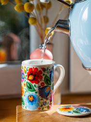 Tisanière blanche avec infuseur 280 ml polonaise