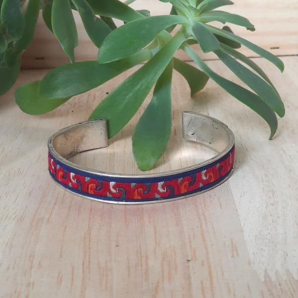 Bracelet ethnique Tibétain, tissus brodé Lha-mi