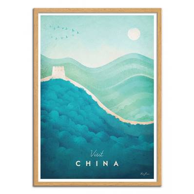 Affiche Chine Visit China Henry Rivers 30x40cm