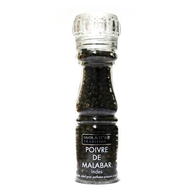 Poivre Malabar noir des Indes 40g