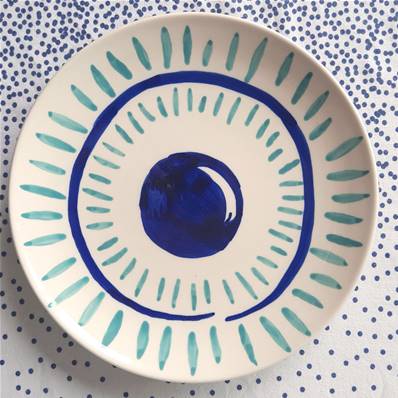 Assiettes GREEKA turquoise
