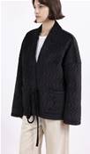 Veste noire matelassée velour taille unique