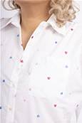 Chemise blanche brode curs multicolors