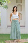 Pantalon large WATA ceintur� et mofifs grafiques