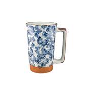 Mug japonais grand motif papillons bleus