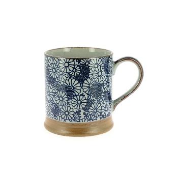 Mug japonais Marguerites bleues hauteur 8,7 cm