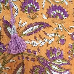 Trousse de toilette indienne jaune 25x20x13 cm