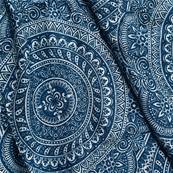 Sarouel mandala teinte de bleu indigo