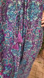 Robe ethnique longue et large violette
