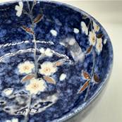 Coupelle japonaise fleur Sakura bleue 17 × 6 cm