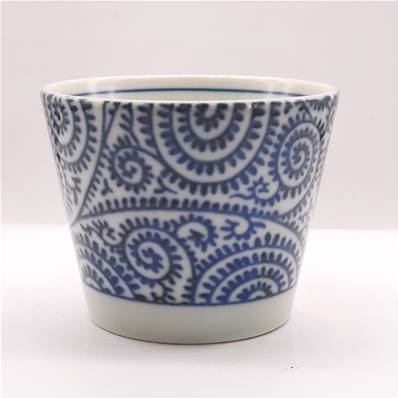 Tasse japonaise bleue motif pieuvres 7cm