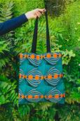 Sac Tote BAG en tissus africain WAX, vert