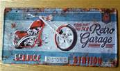 Plaque métal 20x40 vintage MOTORBIKE FOURCHE TELESCOPIQUE.