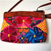 Sac à main motifs fleuris 2 Artisanat du Guatemala