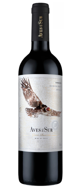 Vin rouge Chili aves del sur Gran Reserva Carmenere