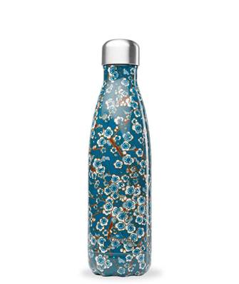 Bouteille isolante inox "fleurs de cerisier" bleue 500 ml