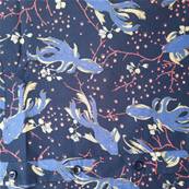 Chemise homme manche courte poissons bleus
