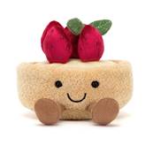 Peluche Jellycat Tartelette fraise - Fleurette tarte aux fraises