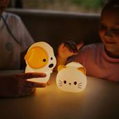 Veilleuse enfant Chien LED en silicone tactile USB