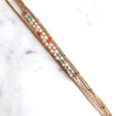 Bracelet 5 rangs "Constellation Bohème" - Perles Variées
