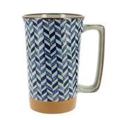 Mug japonais grand caille de dragon bleu