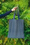 Sac coton Tote bag indigo japonais hanabishi