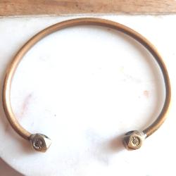 Bracelet Touareg Laiton Minimaliste – Jonc Ethnique Artisanale