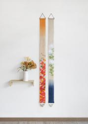 Décoration japonaise artisanale Chrysanthèmes Blancs 150 cm